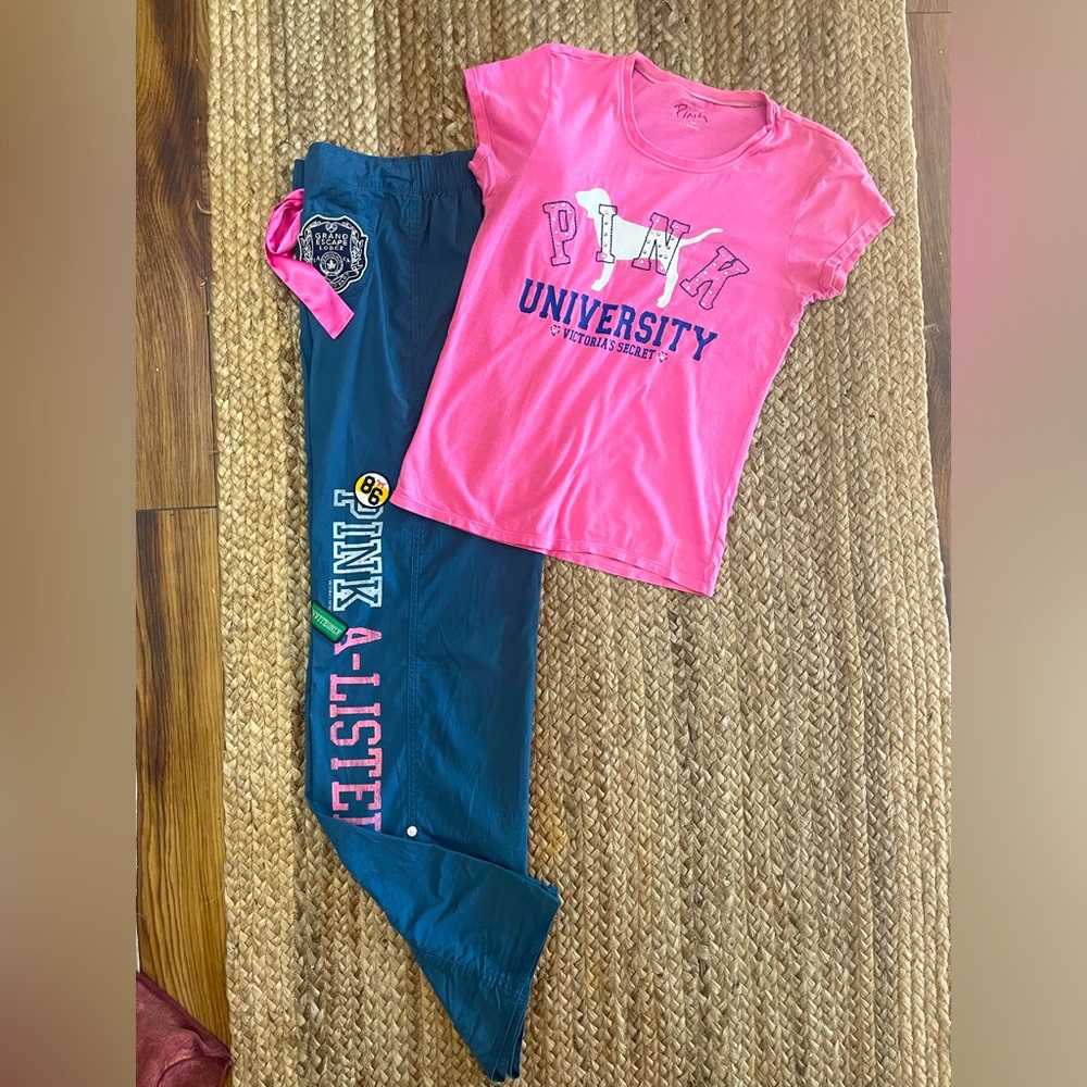 Vintage Victorias Secret PINK Pajamas Set Xs/S
